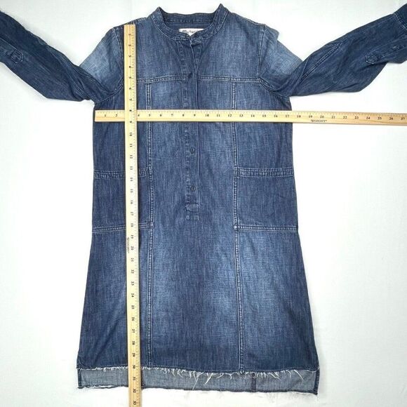 Madewell Downshift Denim Shirt Dress Blue - Picture 8 of 9